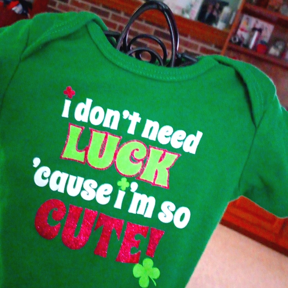 St. Pat's! Glitter & Vintage Snoopy Onesies, 6-9m - Picture 7 of 9